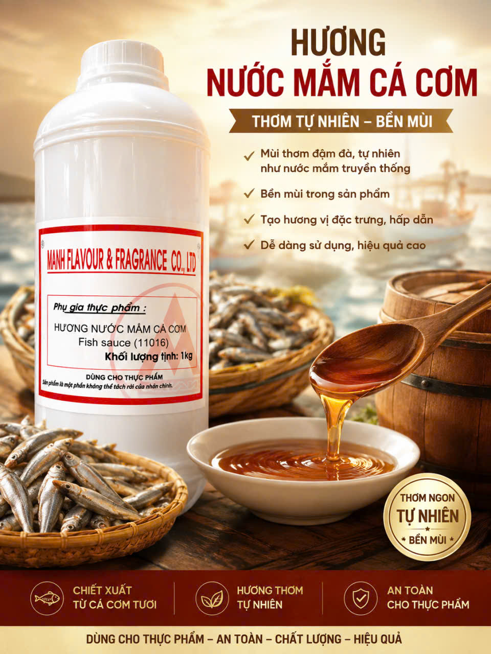 Hương Nước Mắm - BỀN MÙI, CHỊU NHIỆT TỐT, THƠM TỰ NHIÊN