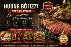 Hương bò lỏng 11277 dùng trong thực phẩm, bền mùi chịu nhiệt tốt
